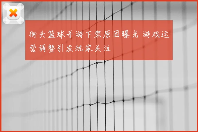街头篮球手游下架原因曝光 游戏运营调整引发玩家关注